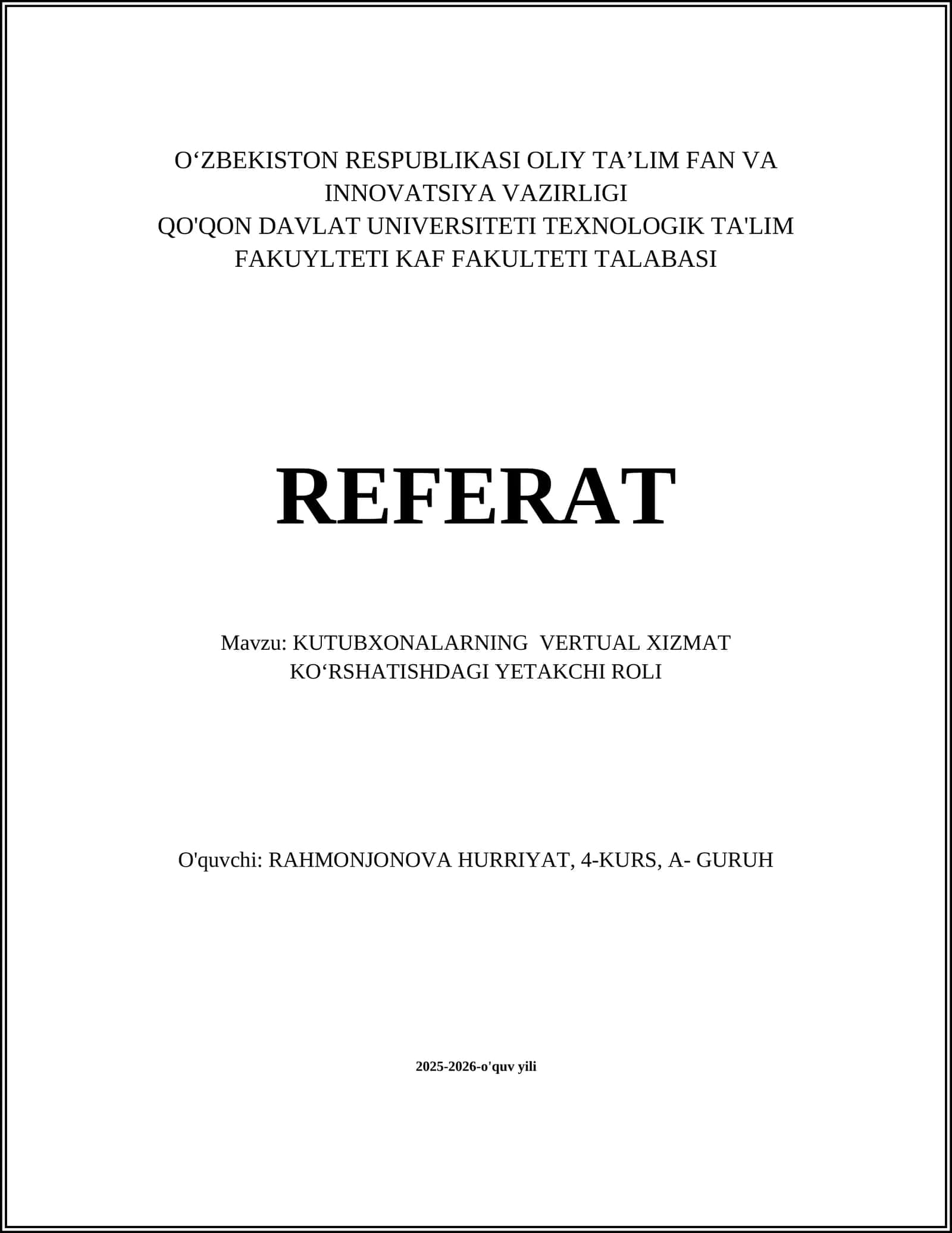 KUTUBXONALARNING VERTUAL XIZMAT KO‘RSHATISHDAGI YETAKCHI ROLI 1