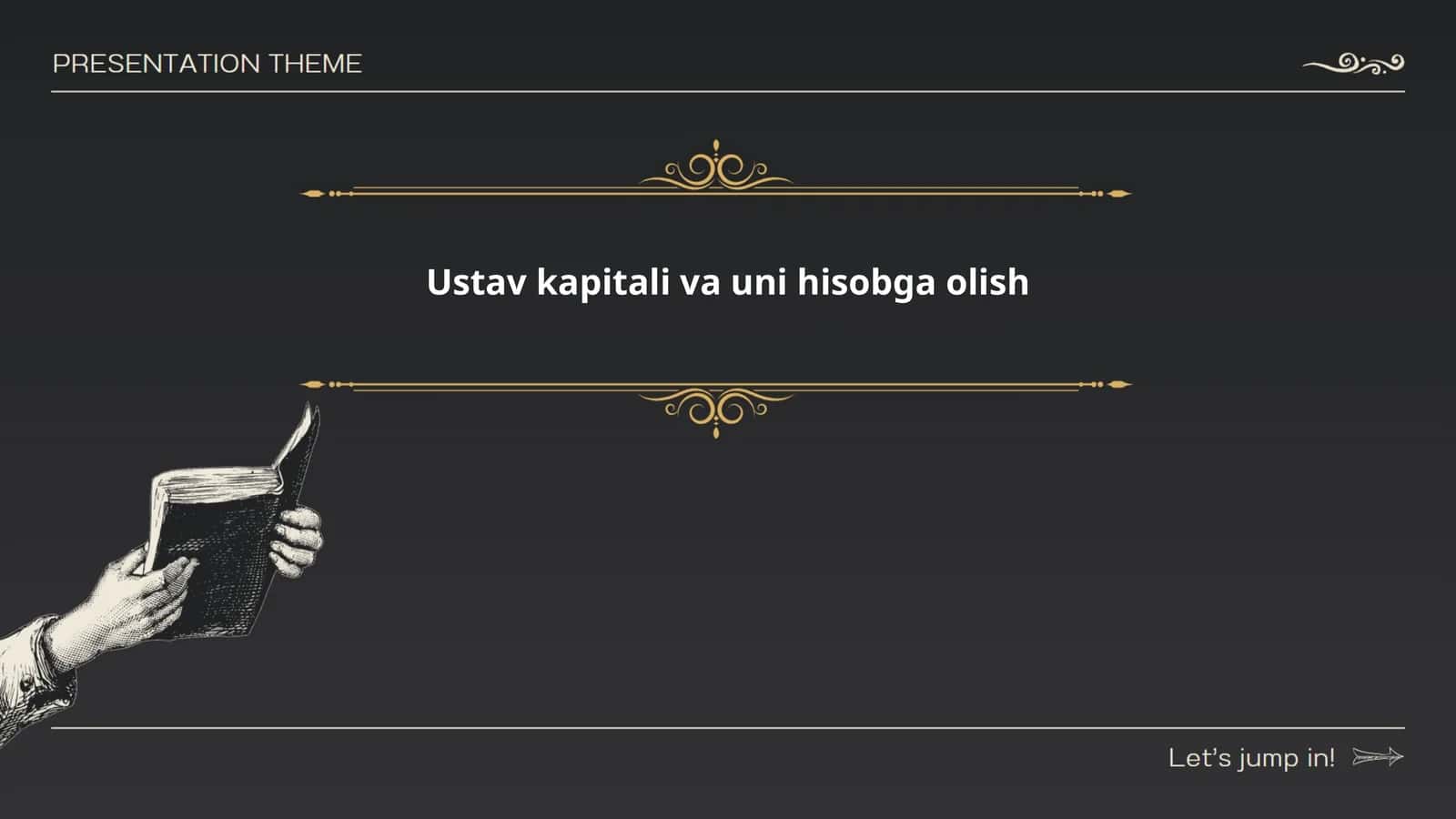 Ustav kapitali va uni hisobga olish 1