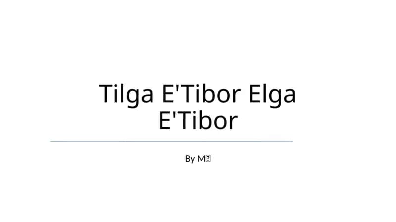 Tilga E'Tibor Elga E'Tibor 1