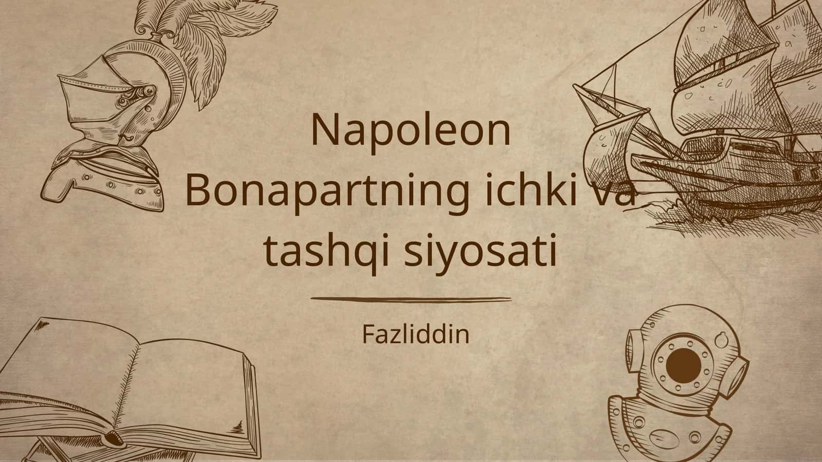 Napoleon Bonapartning ichki va tashqi siyosati 1