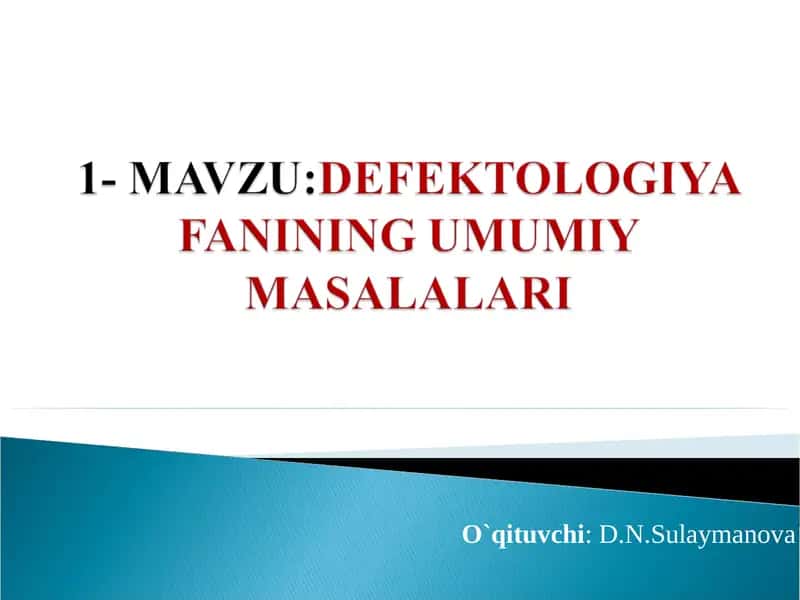 Defektologiya fani 1