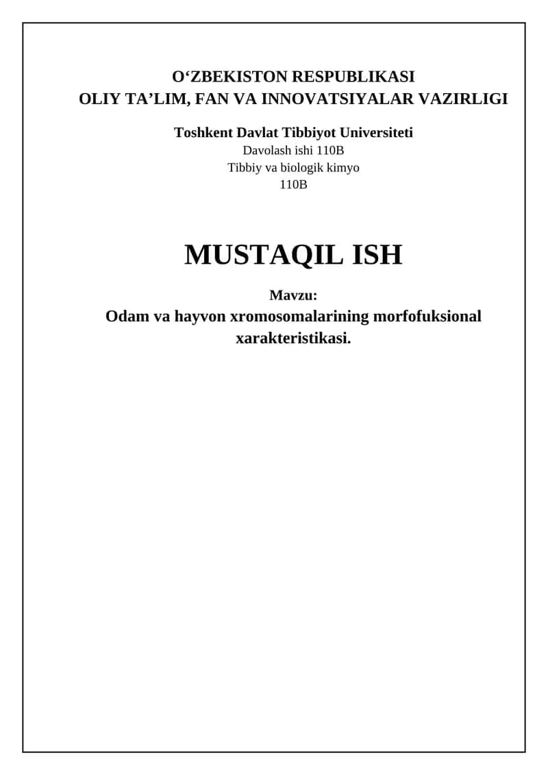 Xromosomalar tuzilishi va evolyutsiyasi 1
