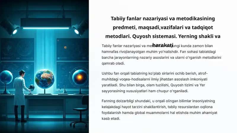 Tabiiy fanlar nazariyasi va metodikasi 1