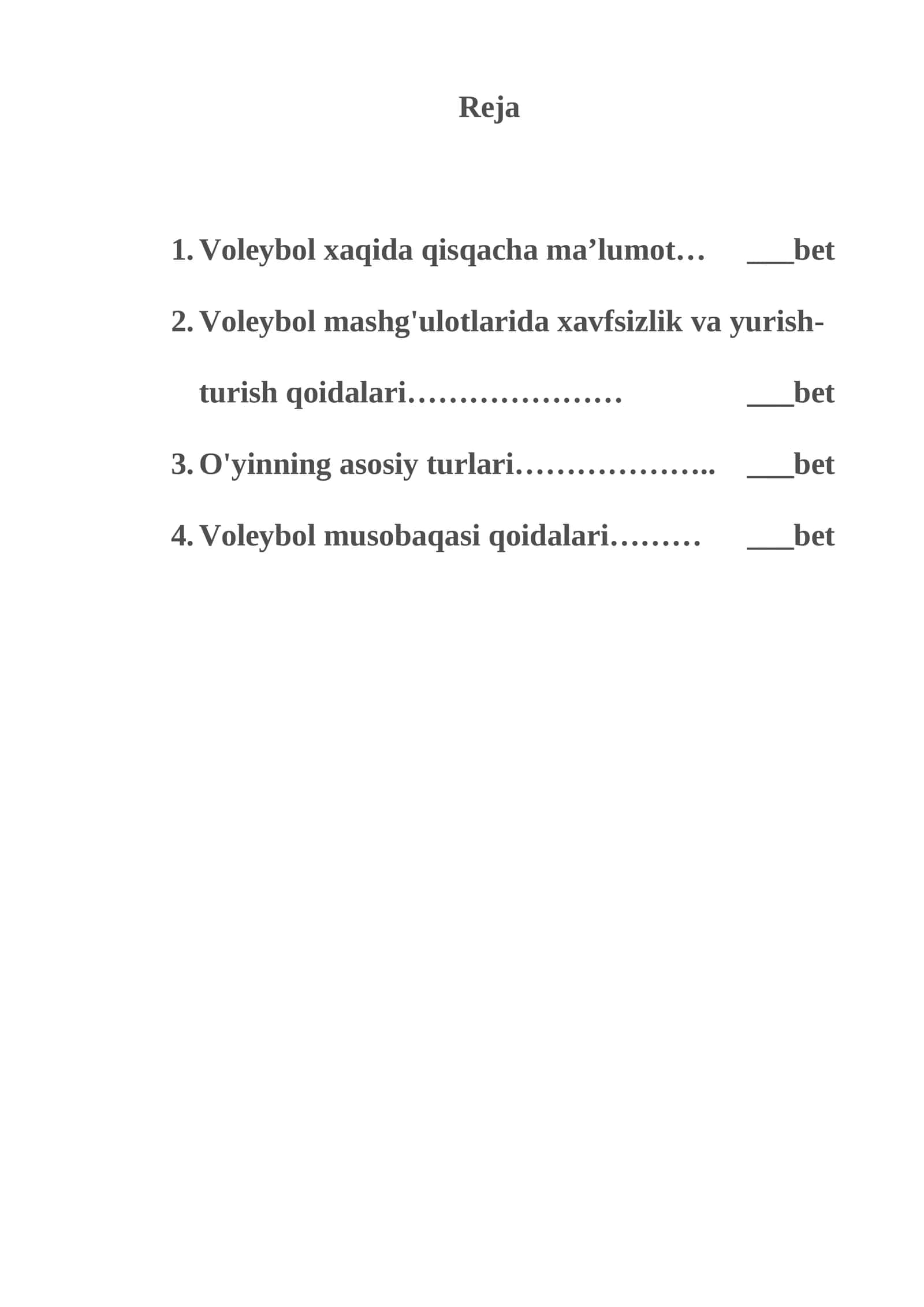 Voleybol xaqida qisqacha ma’lumot 1