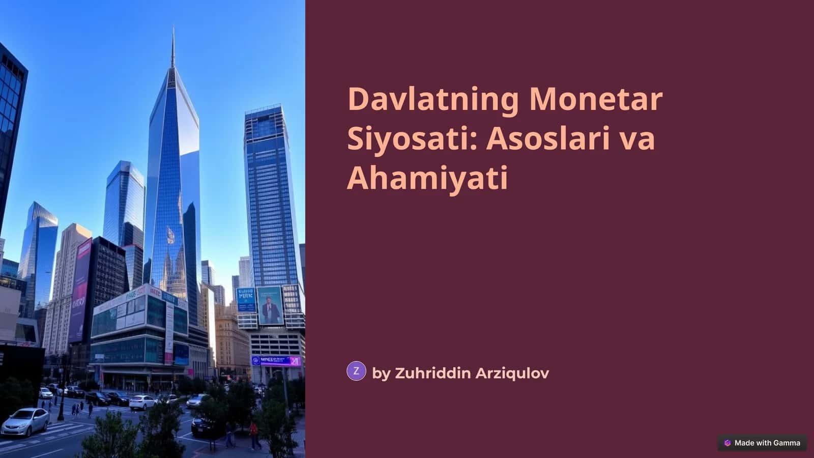 Davlatning Monetar Siyosati: Asoslari va Ahamiyati 1