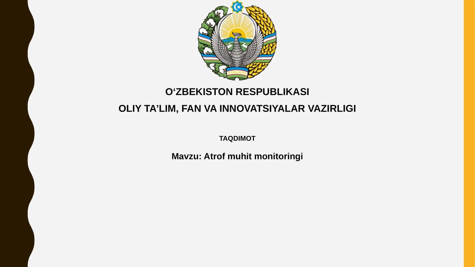 Atrof-muhit monitoringi 1