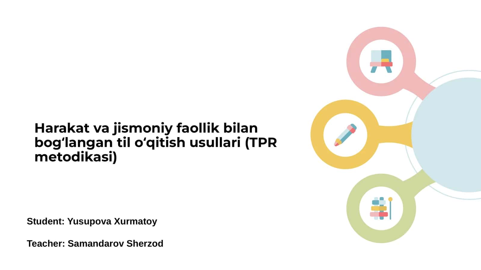 Harakat va jismoniy faollik bilan bog‘langan til o‘qitish usullari (TPR metodikasi) 1