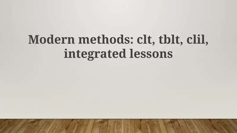 Modern Language Teaching Methods 1