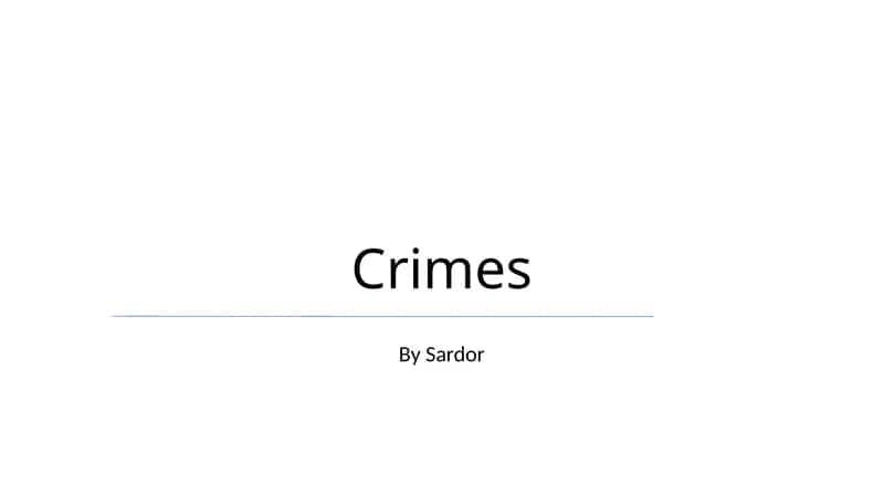 Crimes 1