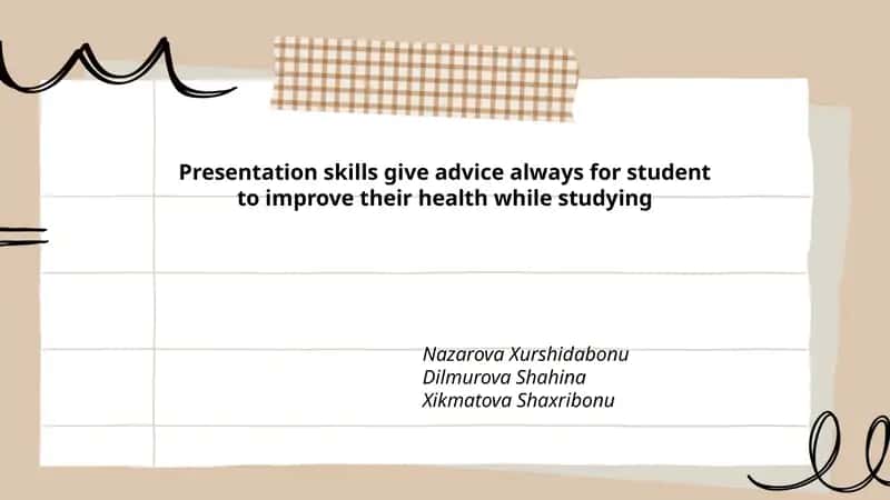 Presentation Skills for Student Health Improvement 1