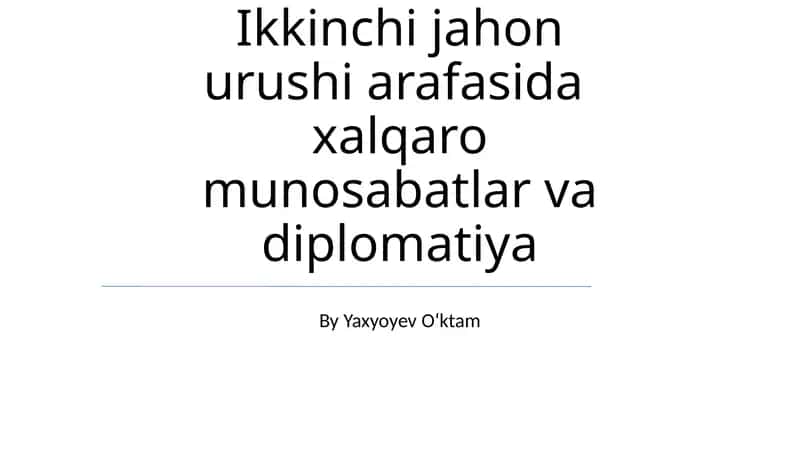 Urushga olib kelgan asosiy omillar 1