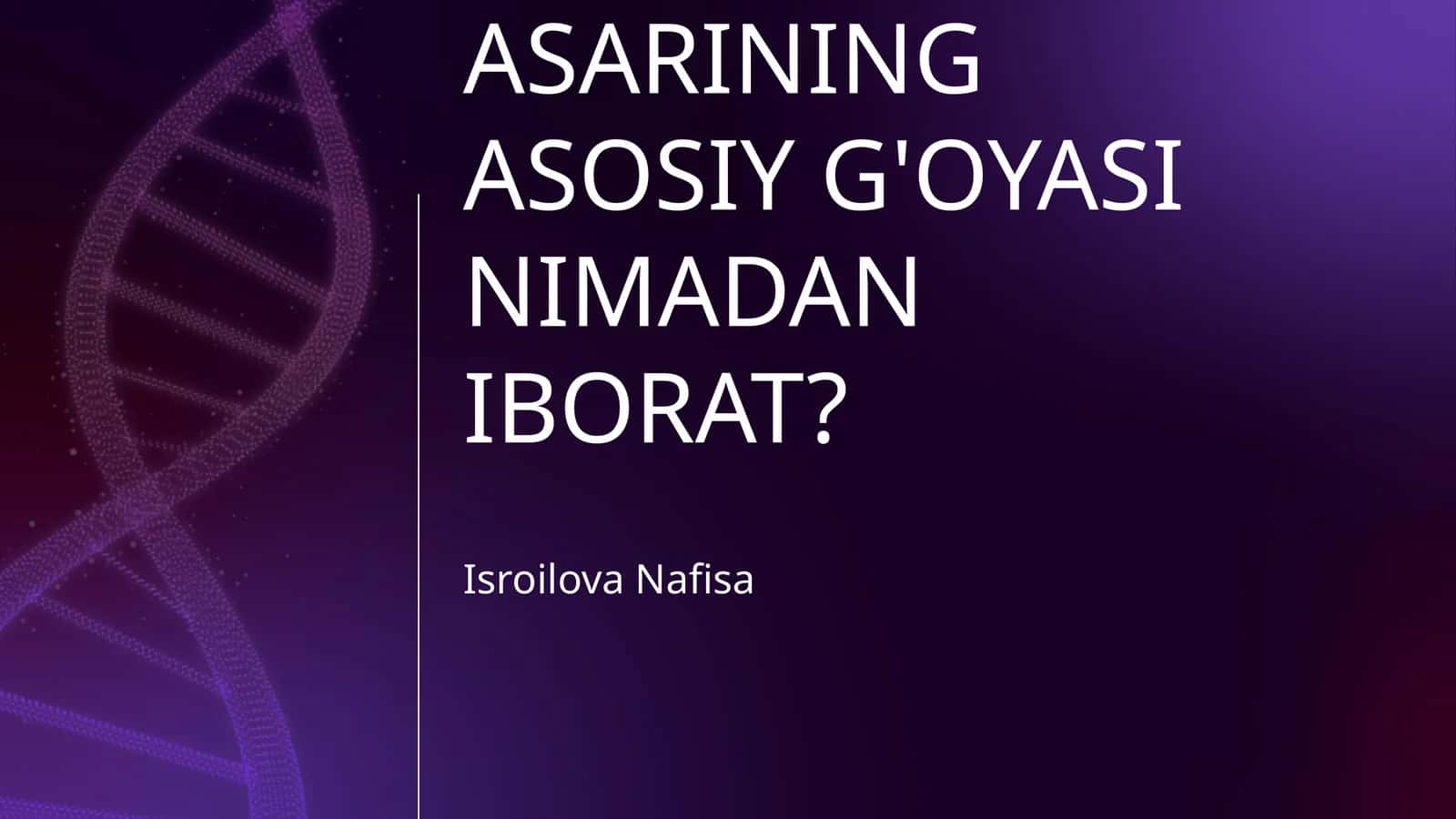 "PHYSIOLOGUS" ASARINING ASOSIY G'OYASI NIMADAN IBORAT? 1
