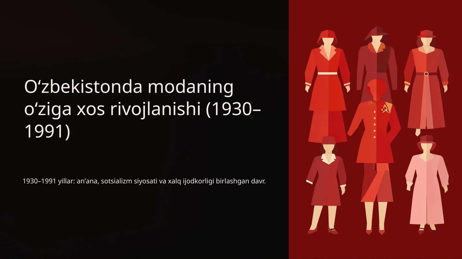 Oʻzbekistonda modaning oʻziga xos rivojlanishi (1930–1991) 1