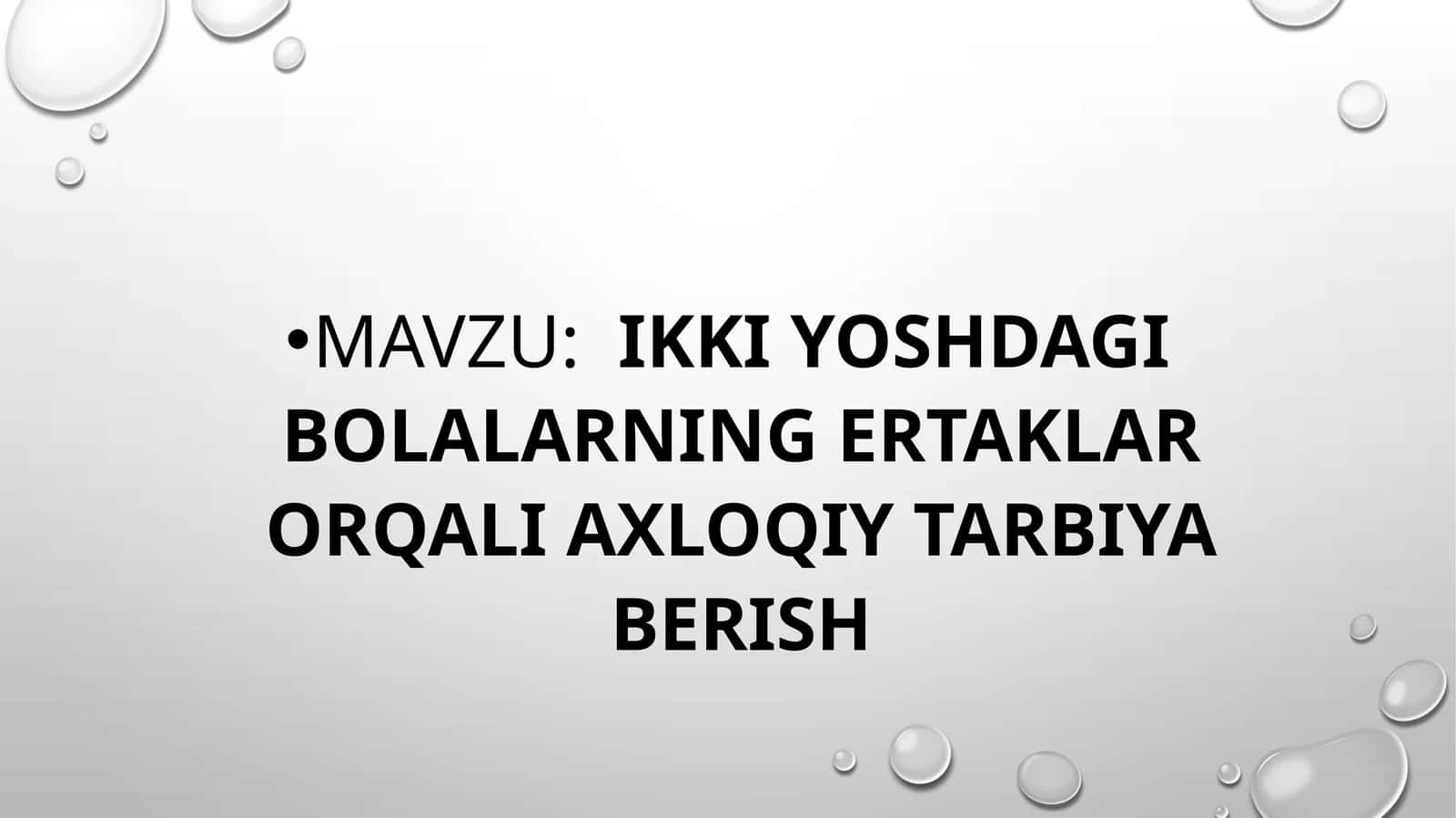 Ikki yoshdagi bolalarning ertaklar orqali axloqiy tarbiya berish 1
