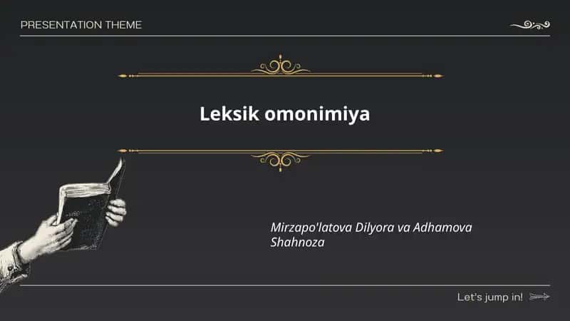 Leksik omonimiya 1
