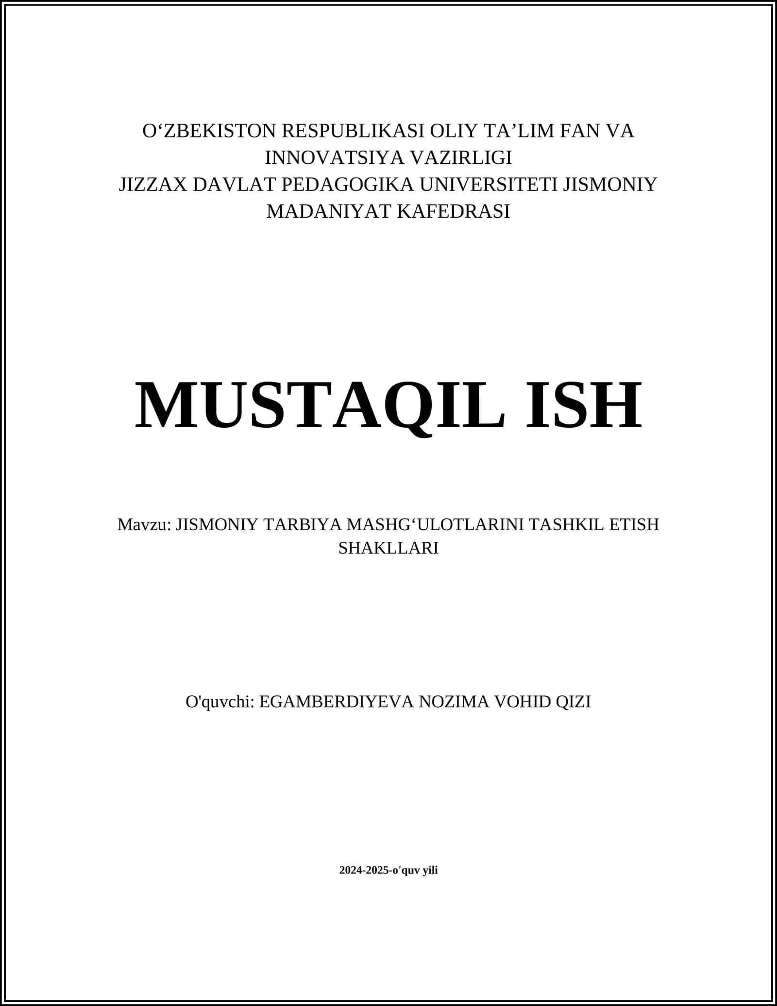 JISMONIY TARBIYA MASHG‘ULOTLARINI TASHKIL ETISH SHAKLLARI 1
