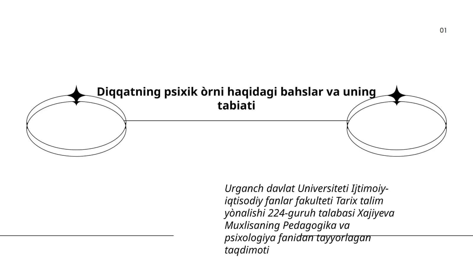 Diqqatning psixik òrni haqidagi bahslar va uning tabiati 1