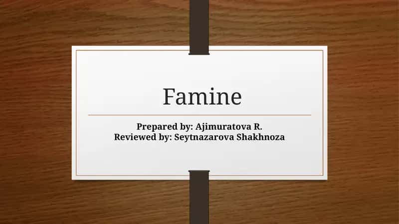Famine 1