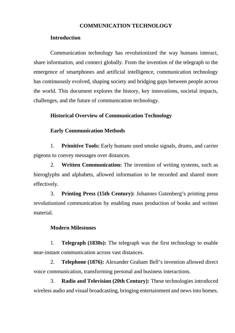 Communication Technology 1