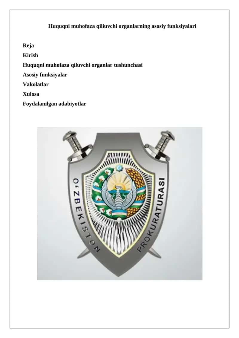 Huquqni muhofaza qiluvchi organlar 1