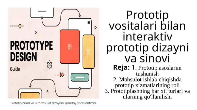 Prototip vositalari bilan interaktiv prototip dizayni va sinovi 1