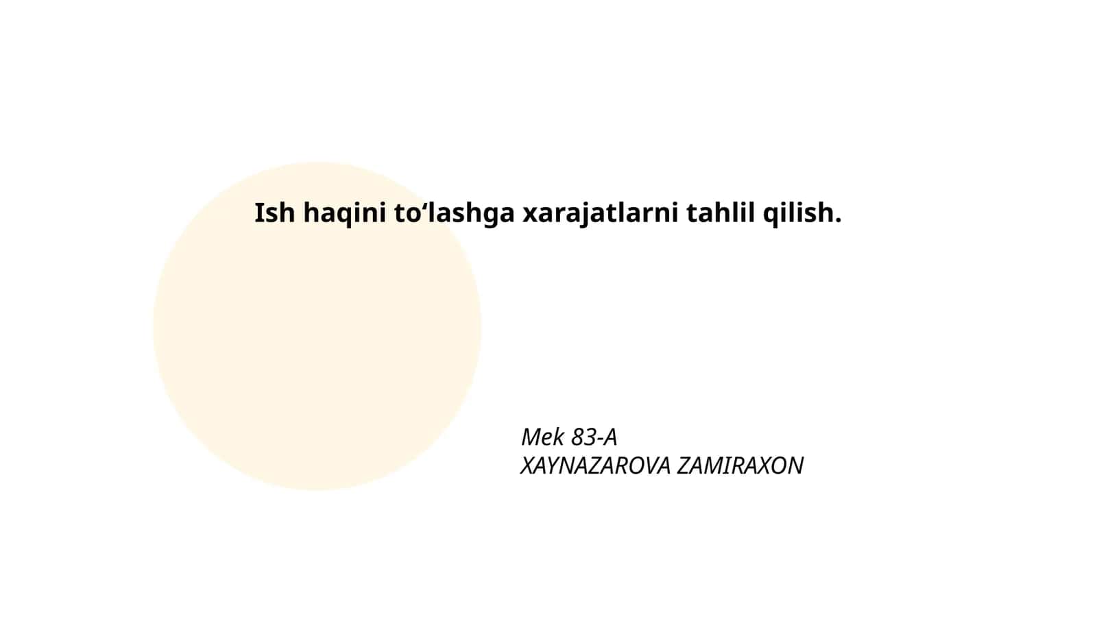 Ish haqini to'lash tizimi 1