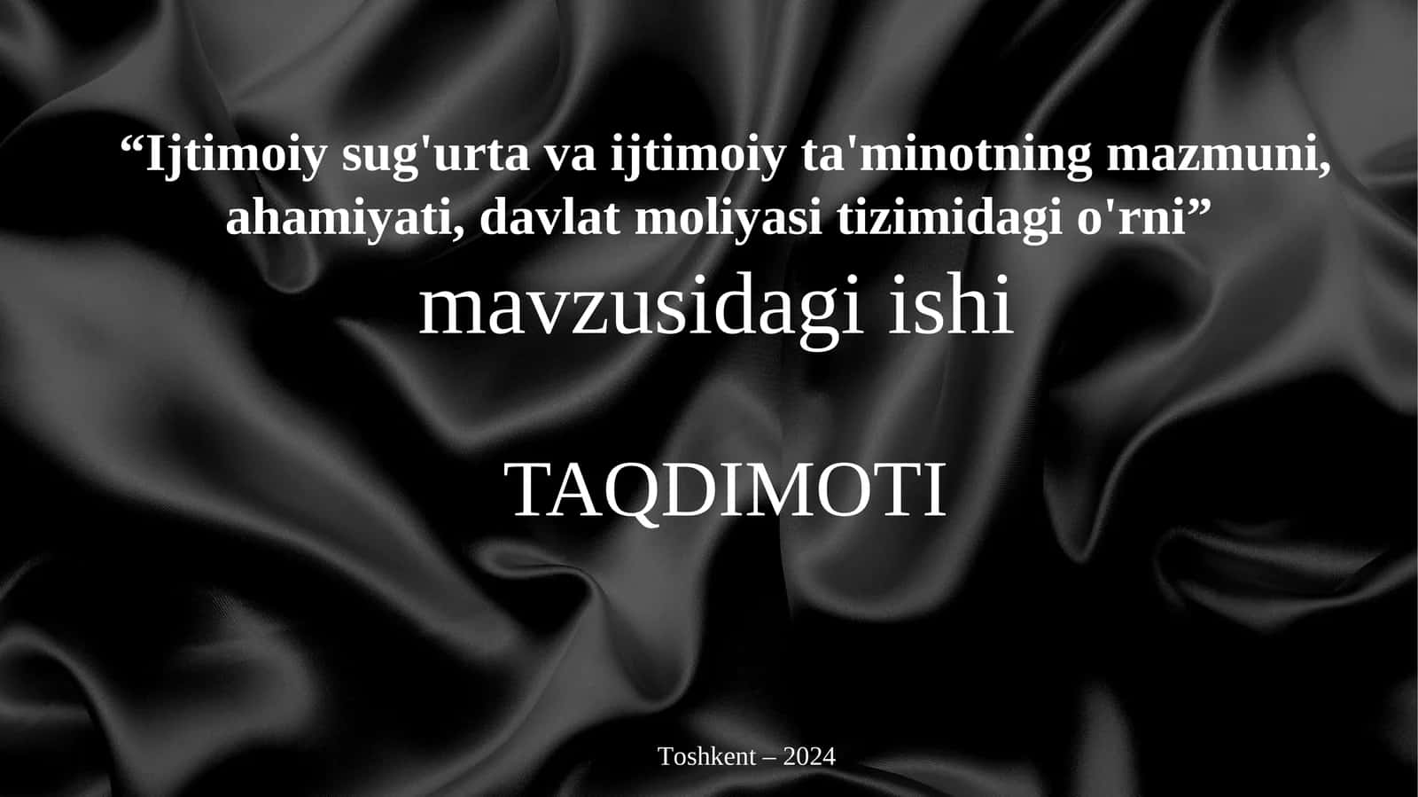 Ijtimoiysug'urtavaijtimoiyta'minotningmazmuni,ahamiyati,davlatmoliyasitizimidagio'rni 1