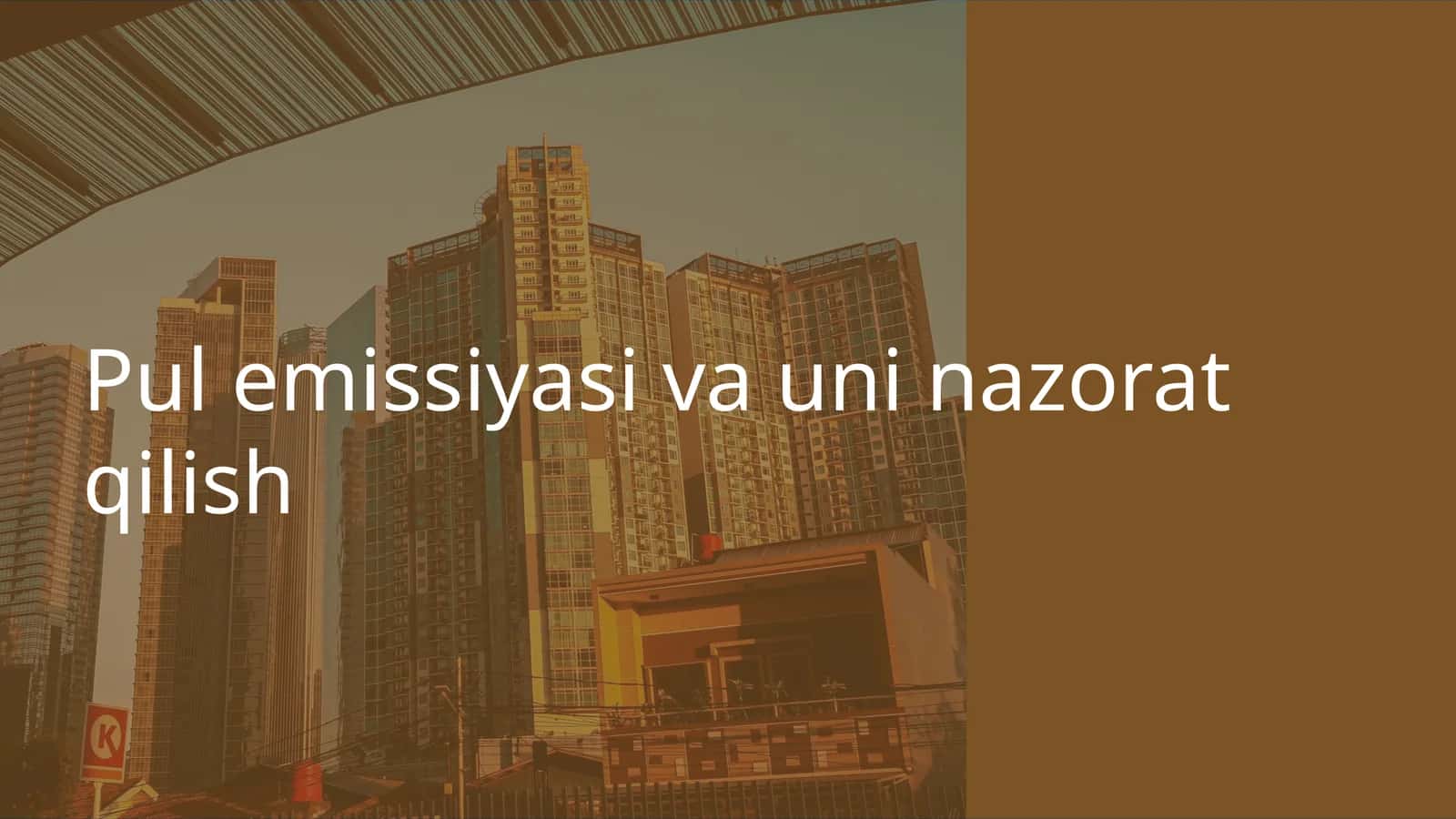 Pul emissiyasi va uni nazorat qilish 1