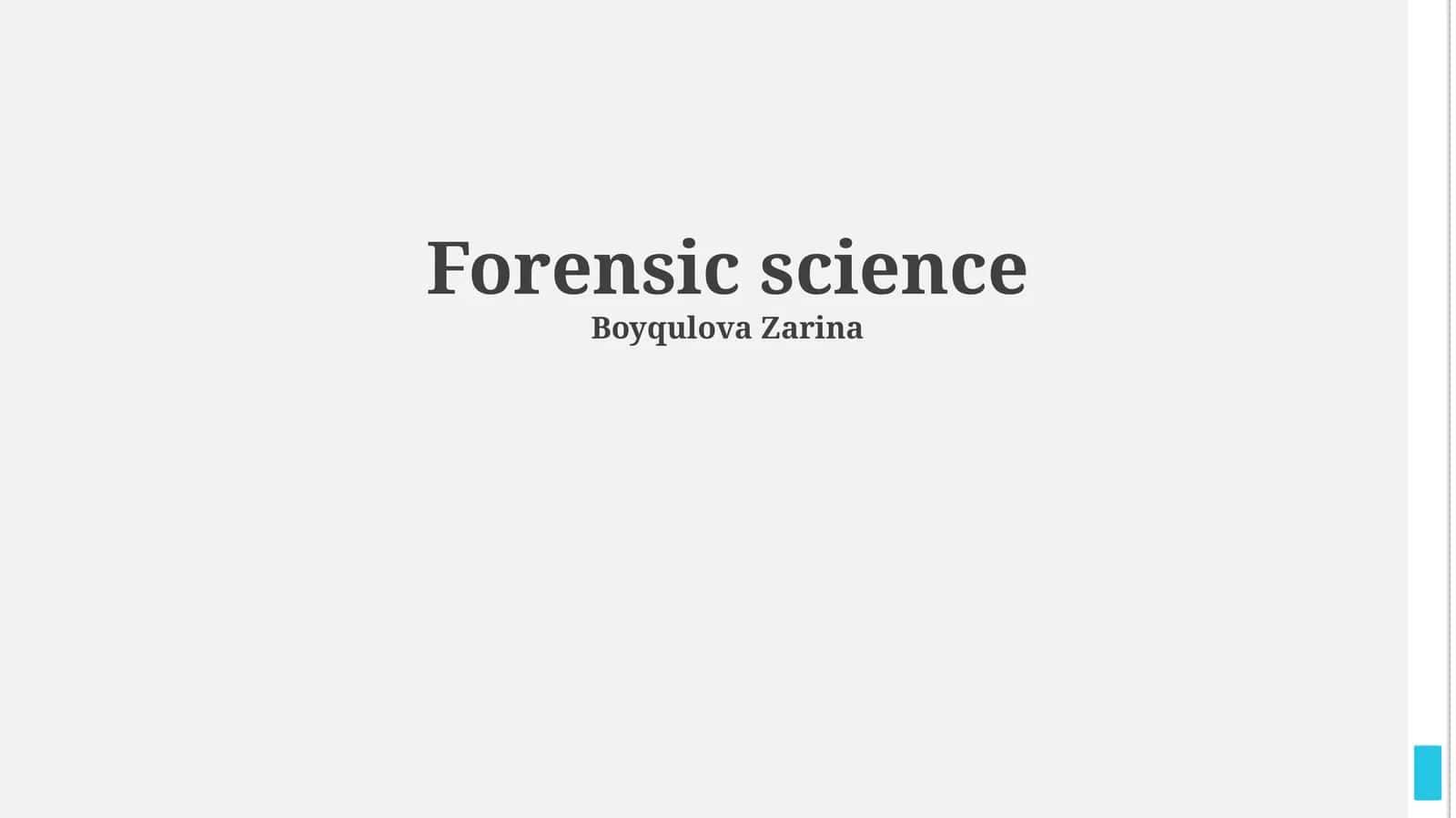 Forensic science 1