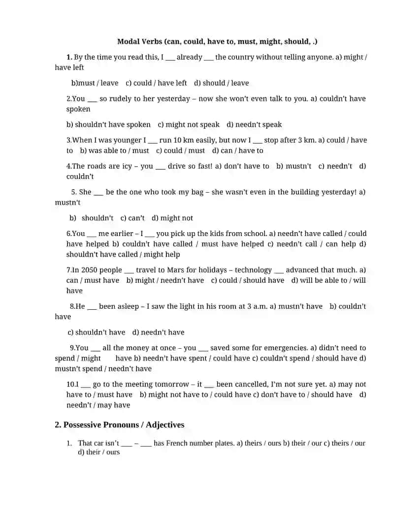 Modal Verbs
