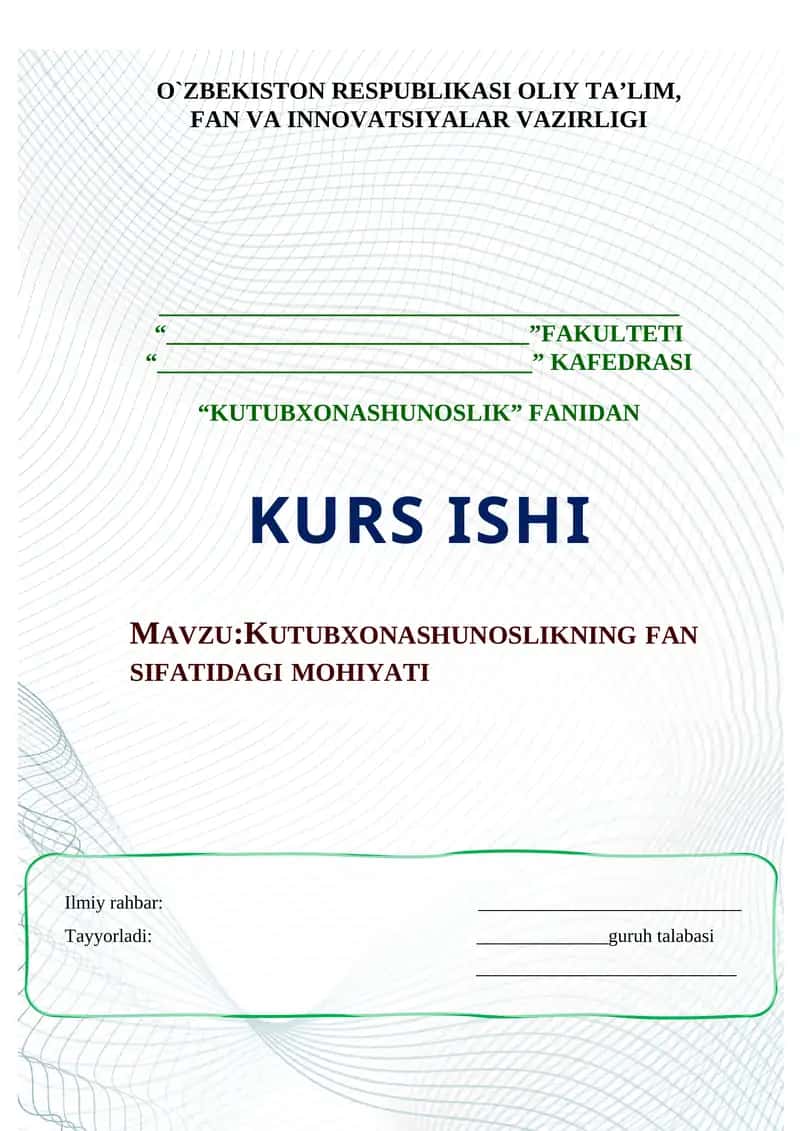 KUTUBXONASHUNOSLIKNING FAN SIFATIDAGI MOHIYATI 1
