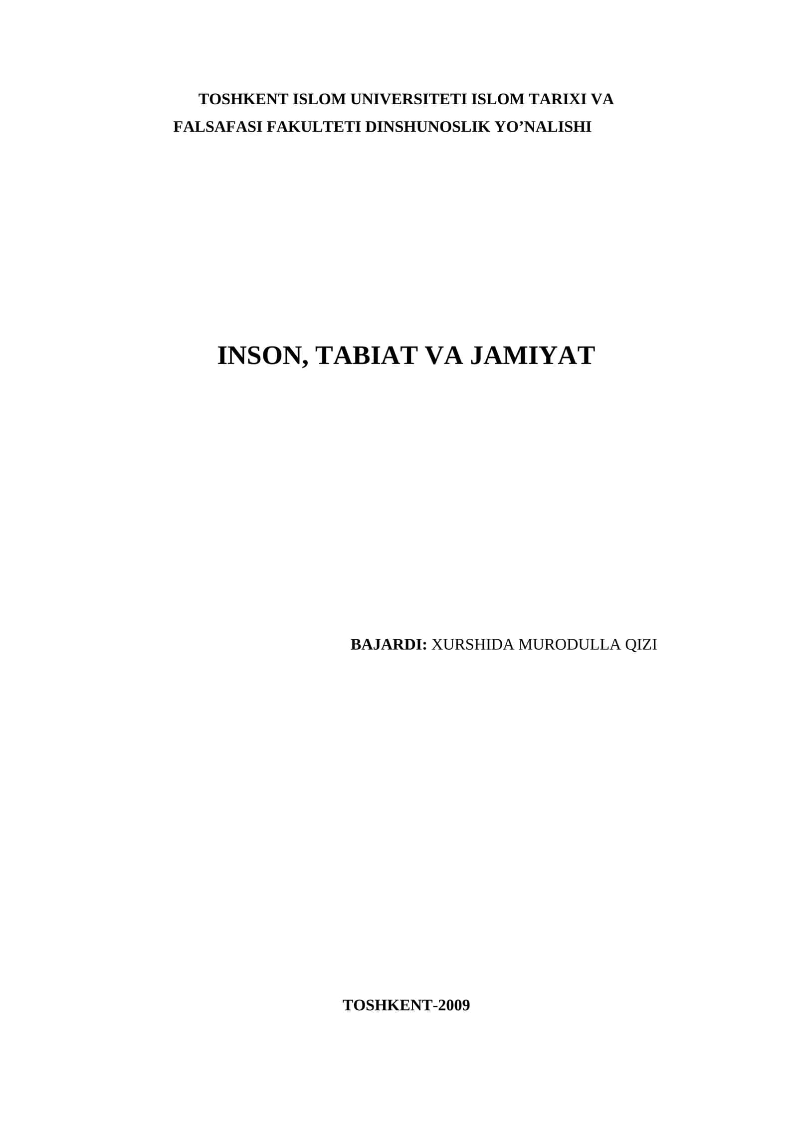 Ekologik muammoning falsafiy talqinlari 1