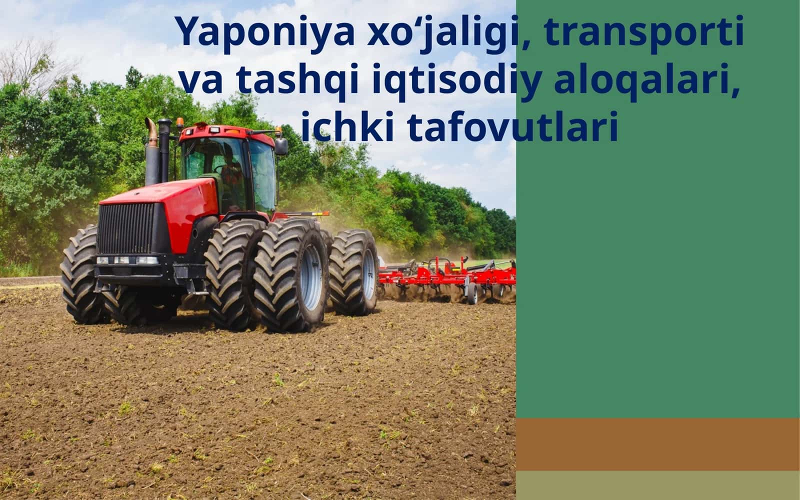 Yaponiya xo‘jaligi, transporti va tashqi iqtisodiy aloqalari,ichki tafovutlari 1