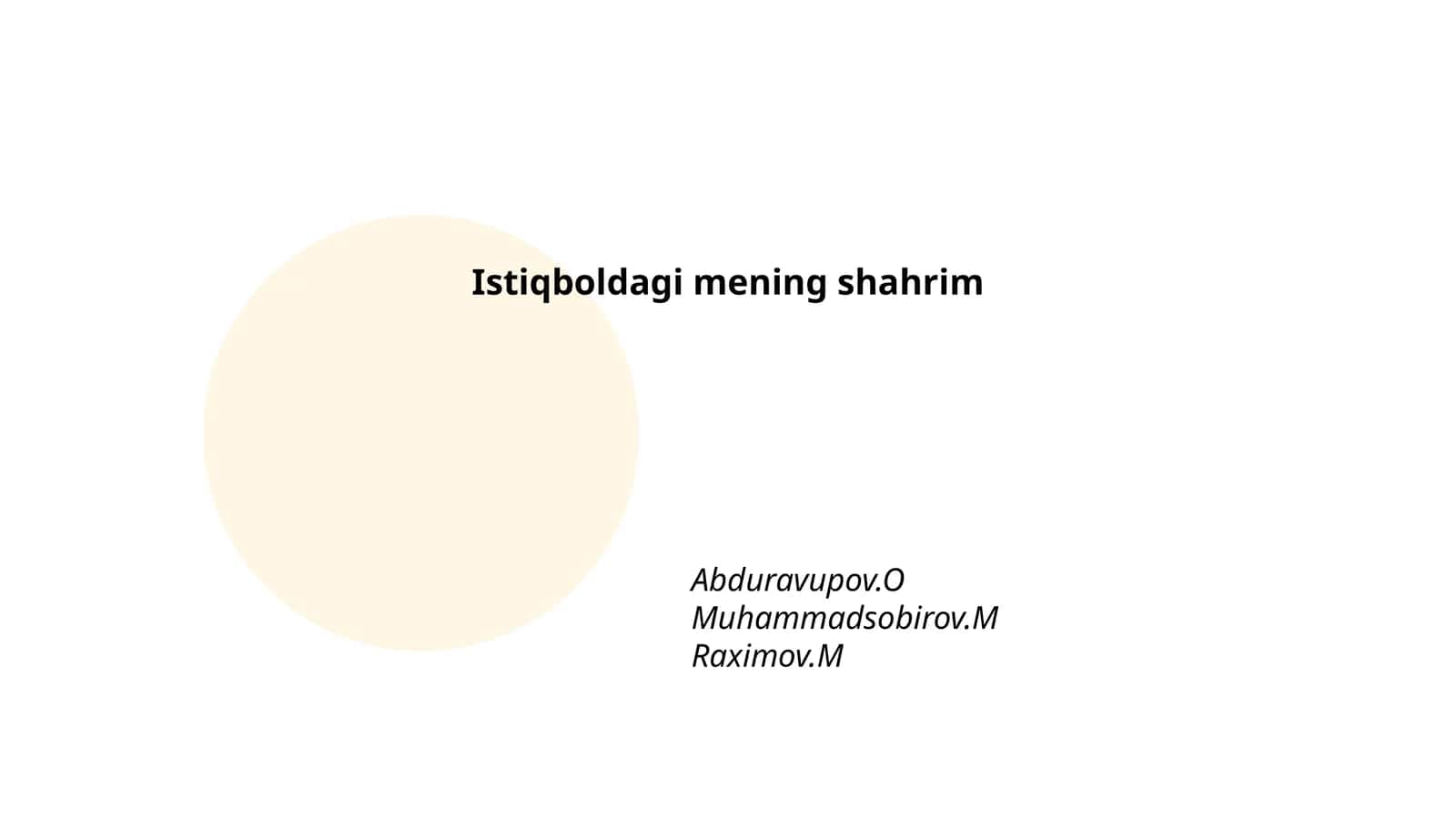 Shahar infratuzilmasi 1