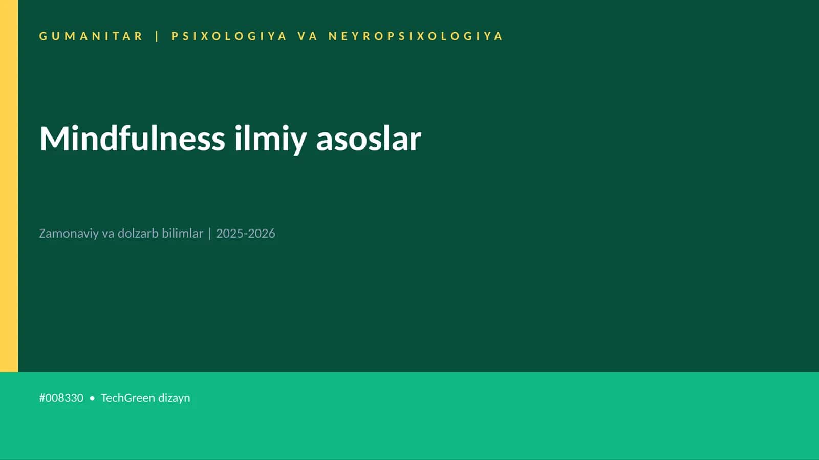 Mindfulness ilmiy asoslar 1