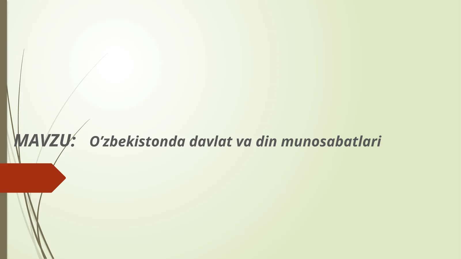 O’zbekistonda davlat va din munosabatlari 1