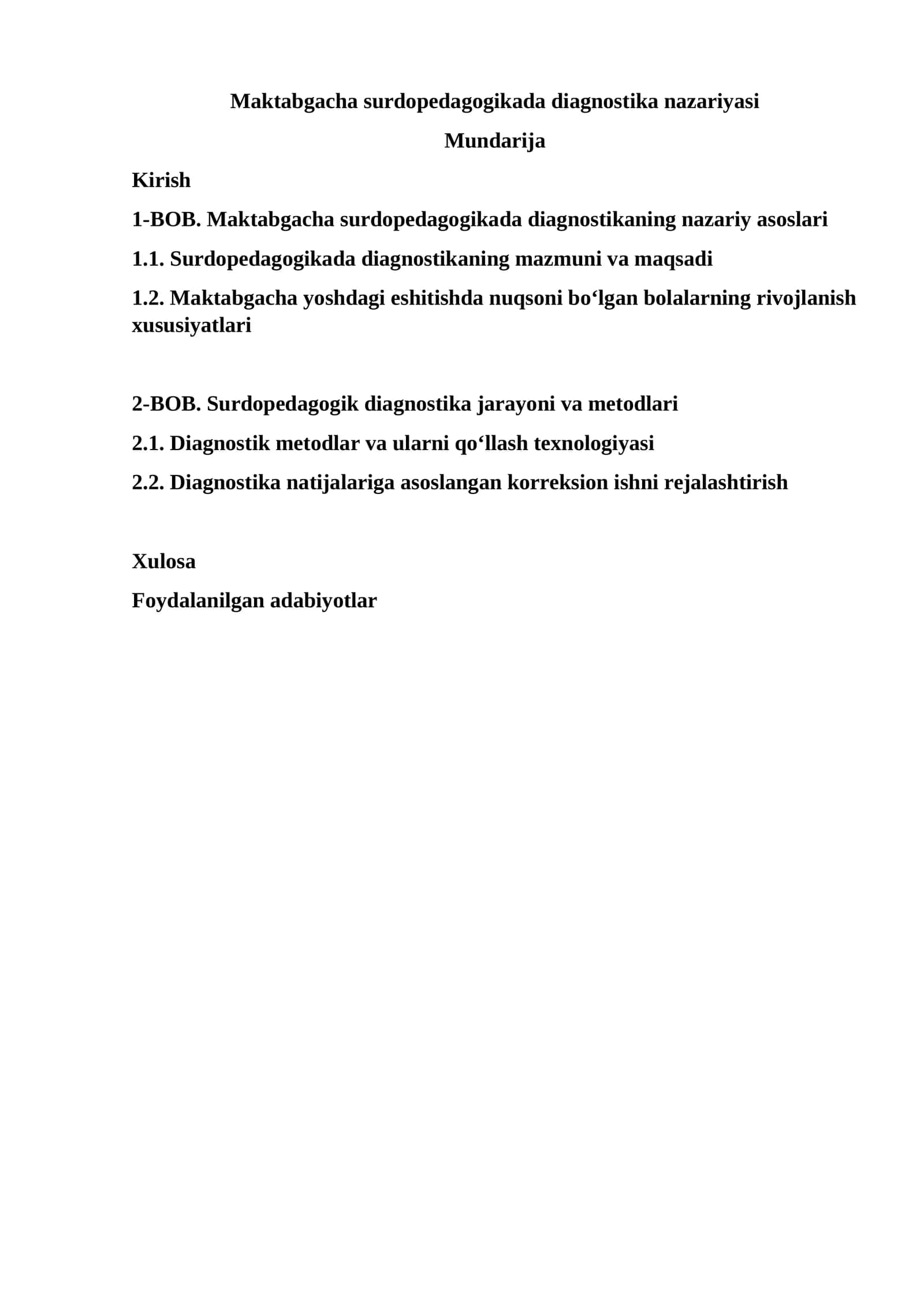 Maktabgacha surdopedagogikada diagnostika nazariyasi 1