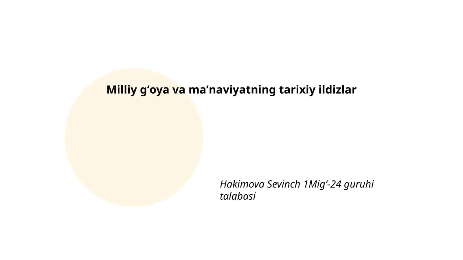 Milliy gʻoya va maʼnaviyatning tarixiy ildizlar 1