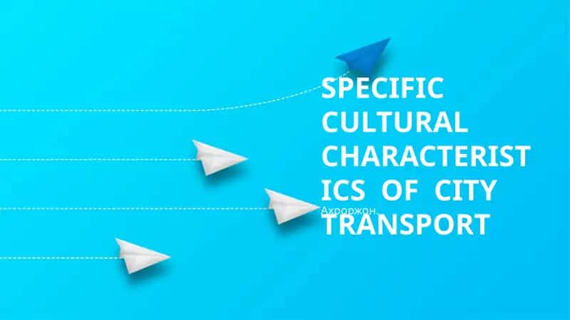 SPECIFIC CULTURAL CHARACTERISTICS OF CITY TRANSPORT 1