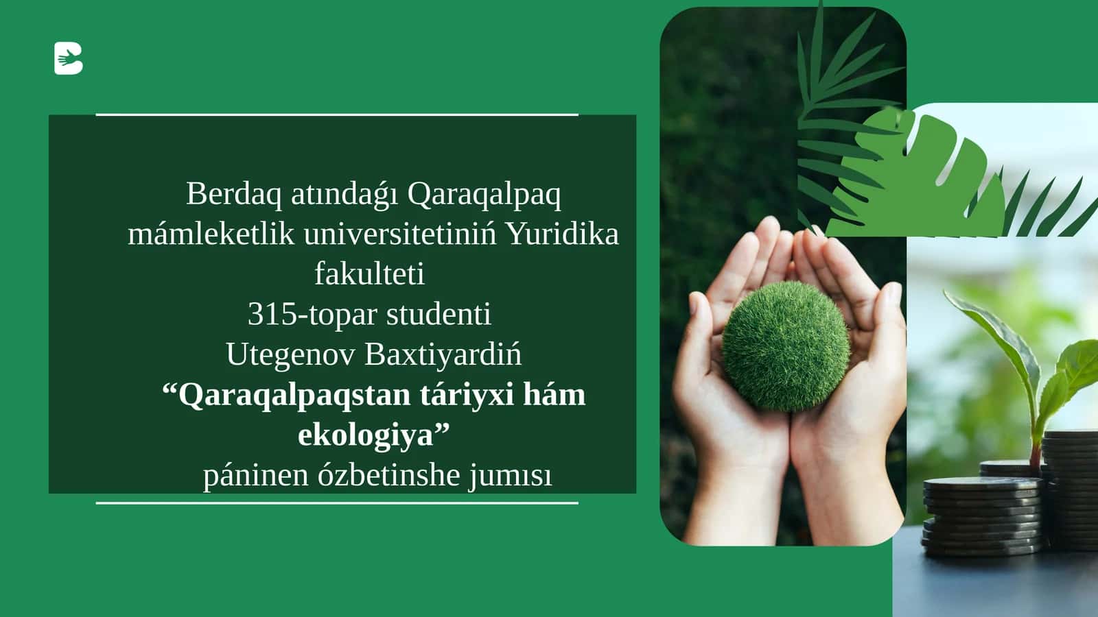 Qaraqalpaqstan táriyxi hám ekologiya 1