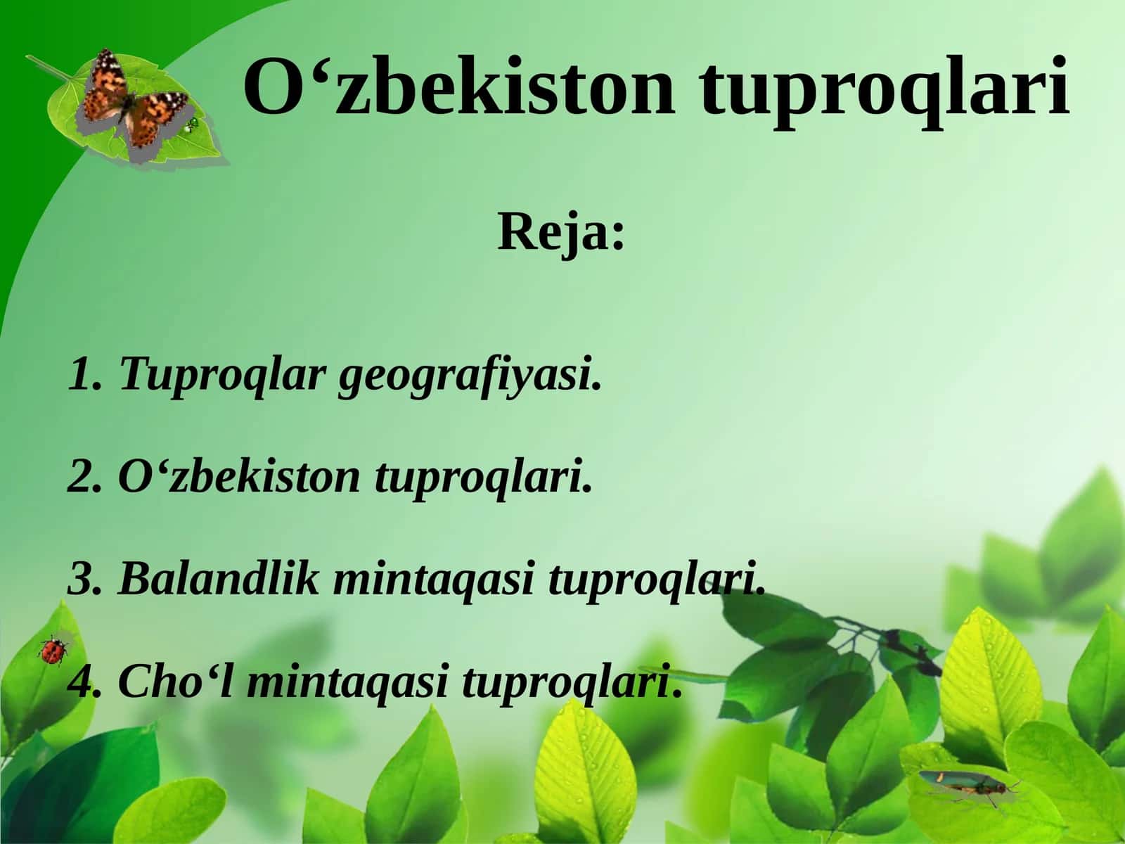 O‘zbekiston tuproqlari 1