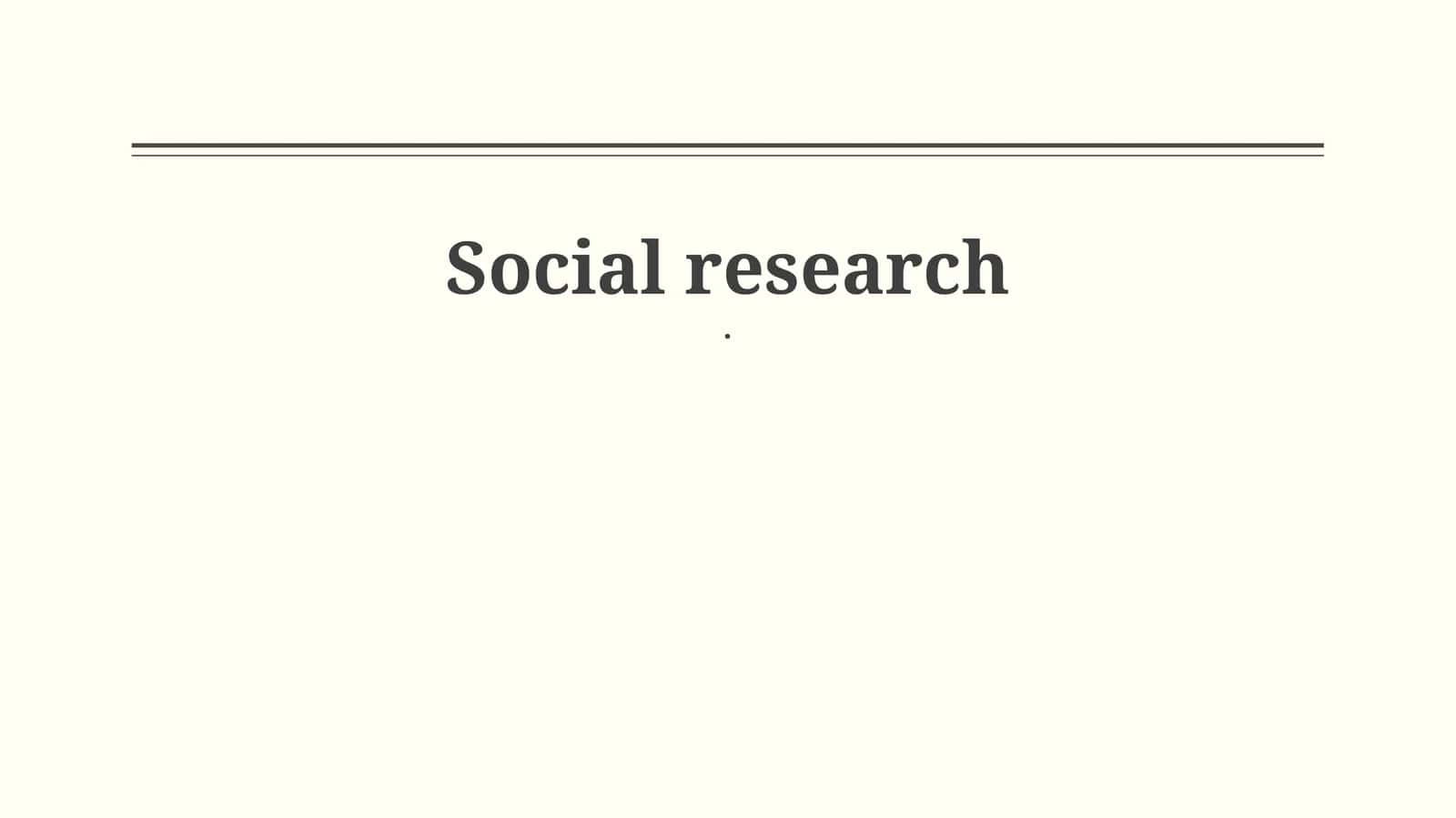 Fundamentals of Social Research 1