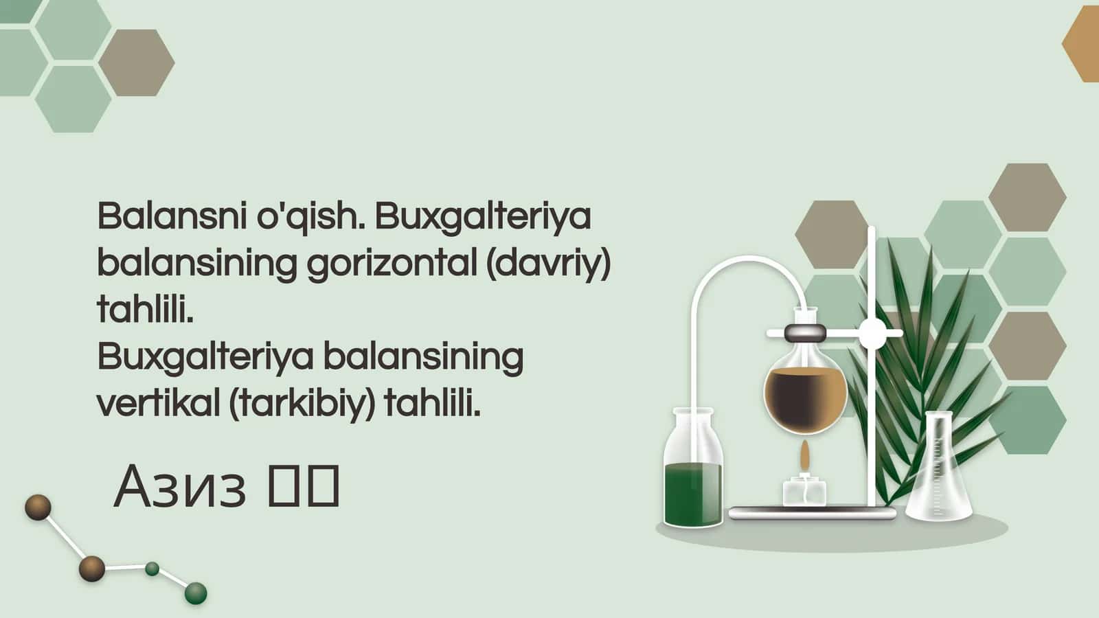 Balansning o'qish 1