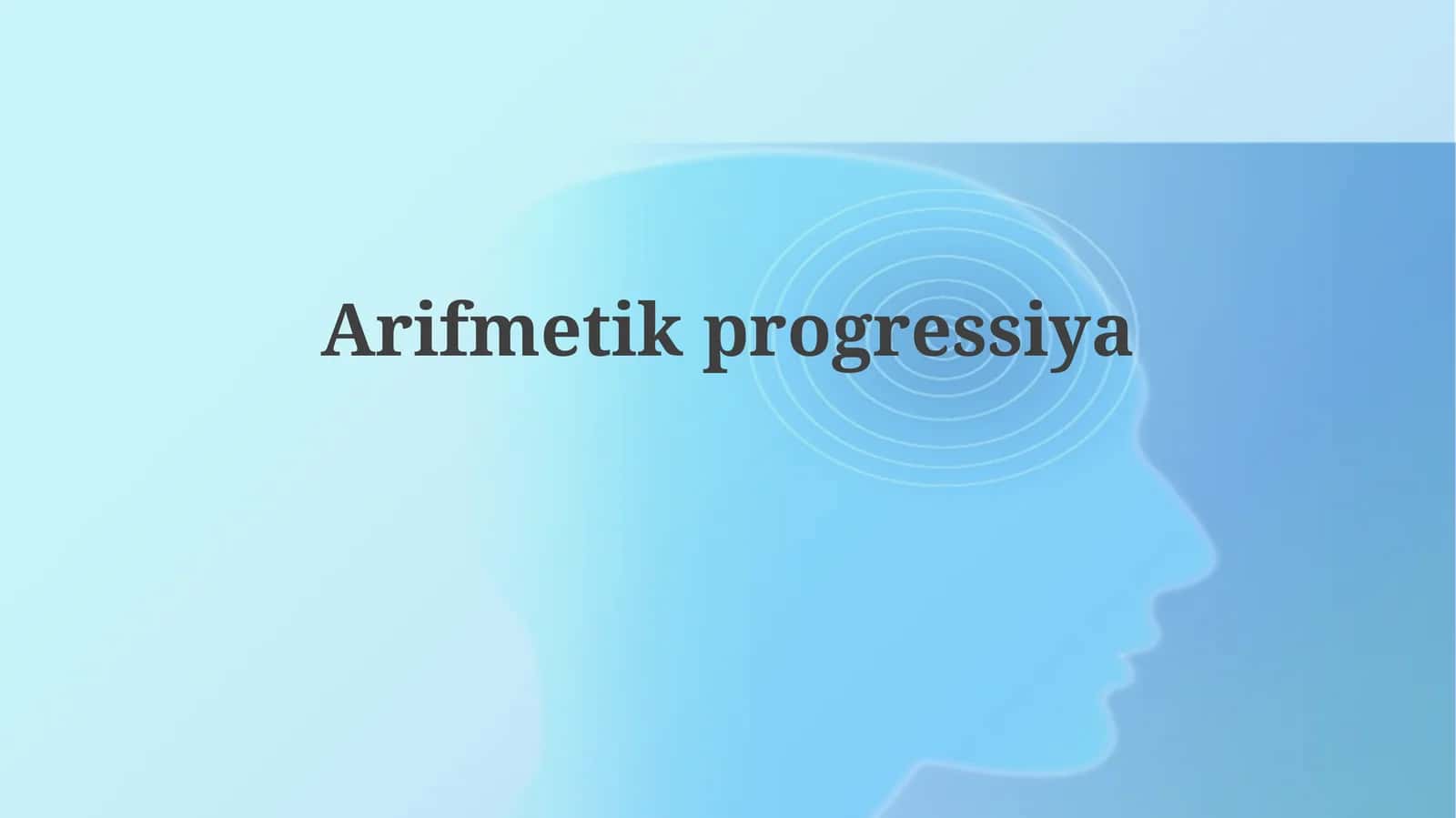 Arifmetik Progressiya 1