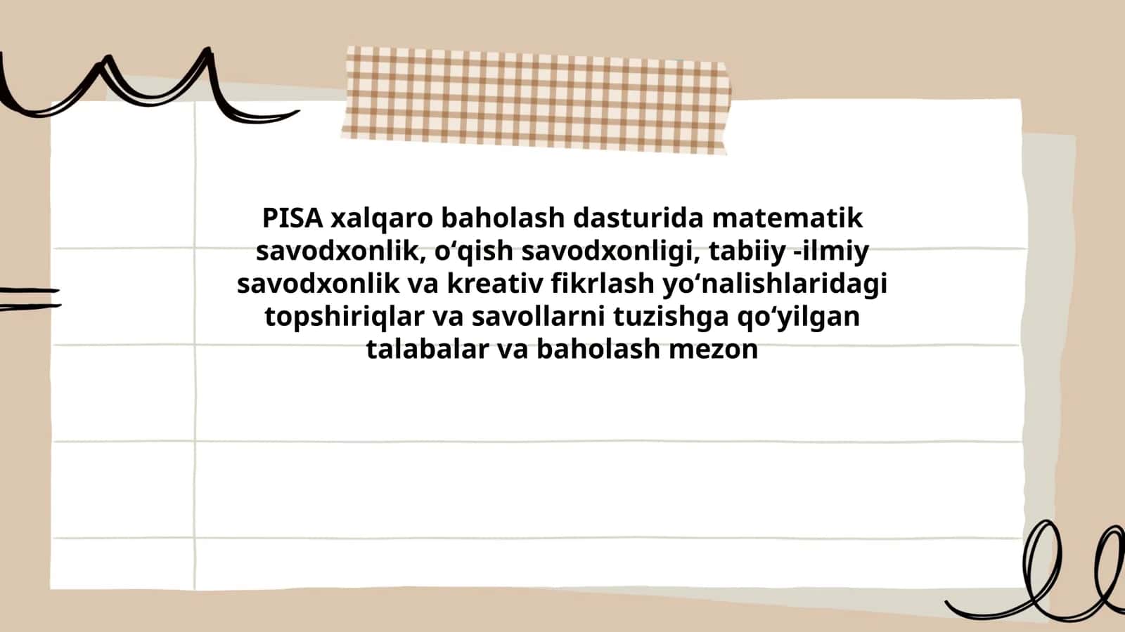 PISA xalqaro baholash dasturi 1