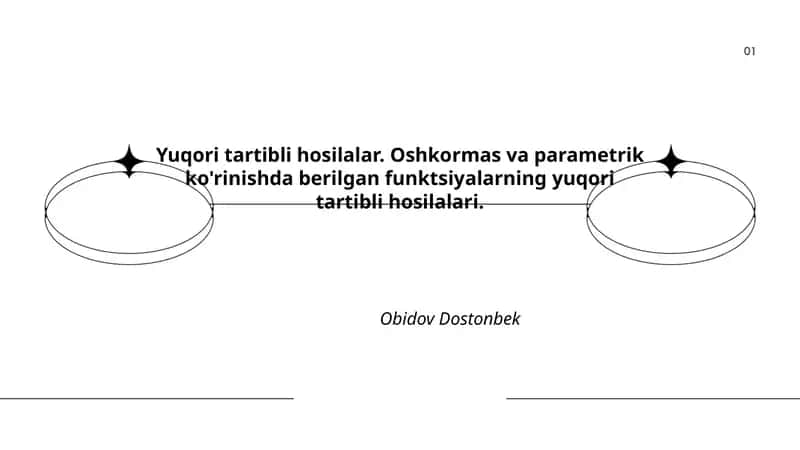 Yuqori tartibli hosilalar 1