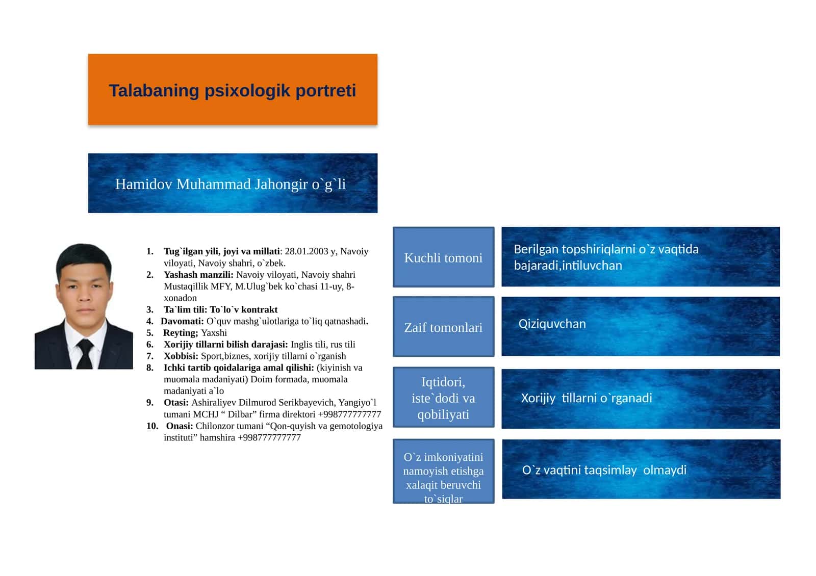 Talabaning psixologik portreti 1