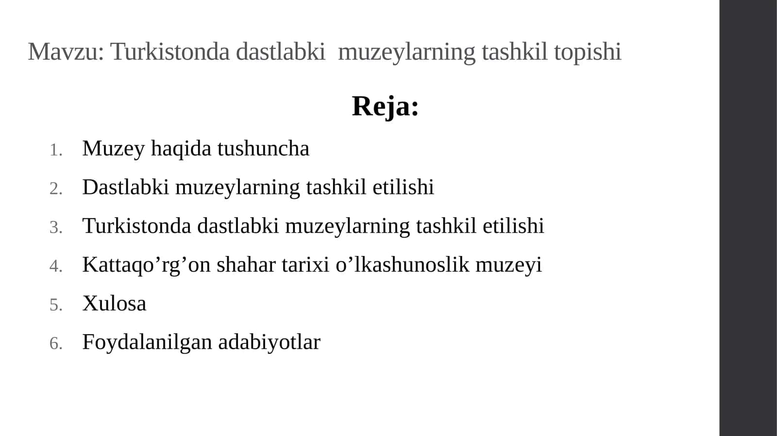 Turkistonda dastlabki  muzeylarning tashkil topishi 1