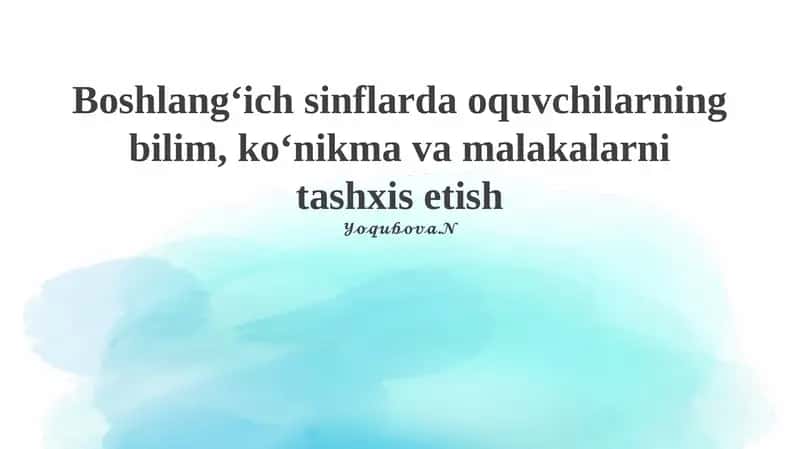 Baholash usullari va vositalari 1