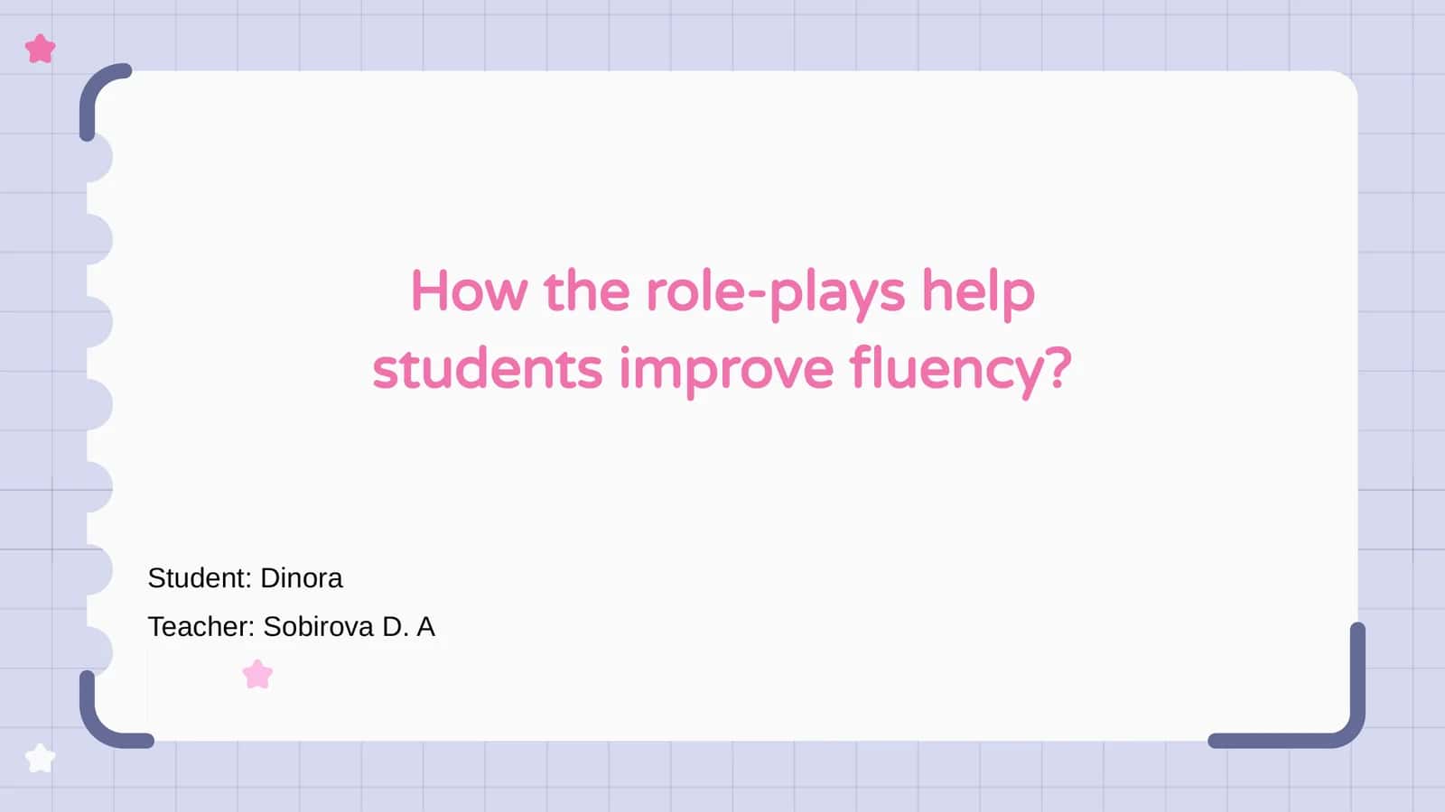 Introduction to Role-Play in Language Learning 1